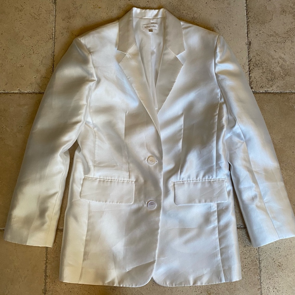 Ronny Kobo Collection White Suit Jacket